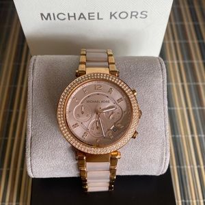 Michael Kors Gold and pink watch